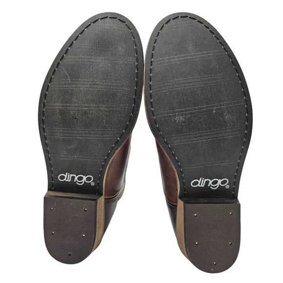 Dingo Willie Western Ankle Boots DI865 Brown Leather Embroidered Women's 9.5M - Picture 7 of 12